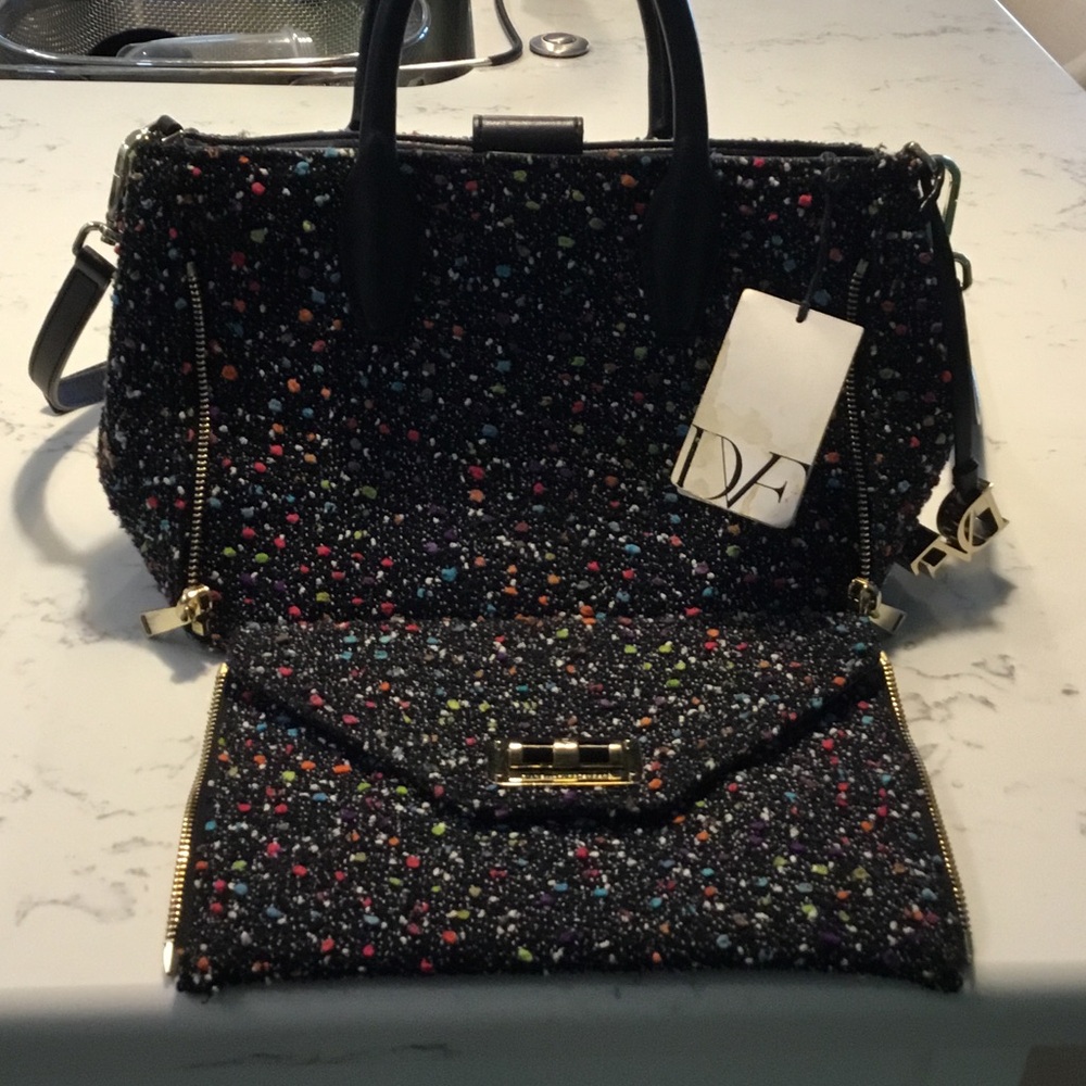 Diane vonFurstenberg Confetti Tweed bag